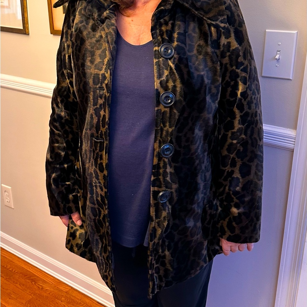 Karen Kane Leopard Swing Coat